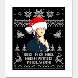 Horatio Nelson Ho Ho Ho Funny Christmas Posters and Art